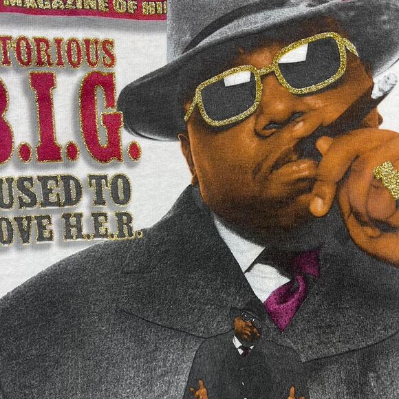 Vintage 90s Notorious BIG The Souce Magazine Shirt Biggie Smalls Size 5XL - Picture 4 of 8